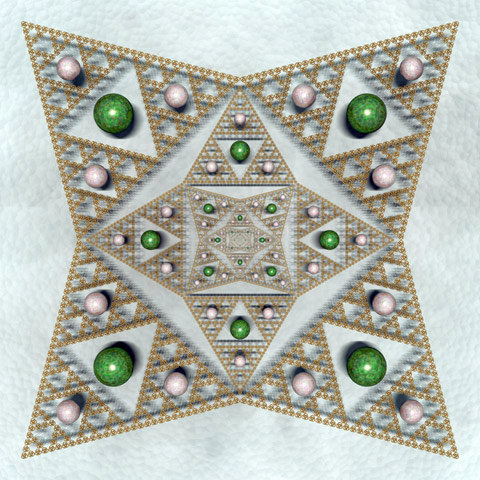 Borromean-Sierpinski Kaleidoscope